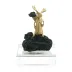 Brass Moose Sculpture on Crystal Small