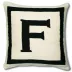 Reversible Letter Throw Pillow F