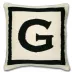 Reversible Letter Throw Pillow G