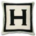 Reversible Letter Throw Pillow H