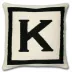 Reversible Letter Throw Pillow K