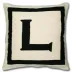 Reversible Letter Throw Pillow L