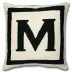 Reversible Letter Throw Pillow M