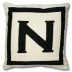 Reversible Letter Throw Pillow N