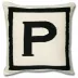 Reversible Letter Throw Pillow P