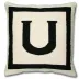 Reversible Letter Throw Pillow U