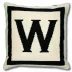 Reversible Letter Throw Pillow W