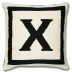 Reversible Letter Throw Pillow X