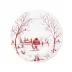 Country Estate Winter Frolic Ruby Dessert/Salad Plate