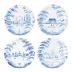 Country Estate Delft Blue Party Plate Assorted Set of 4