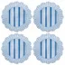 Cabana Stripe Melamine Dinner Plate Set of 4 - Ocean