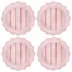 Cabana Stripe Melamine Dinner Plate Set of 4 - Coral