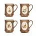 Forest Walk Animal Mug Assorted Set of 4