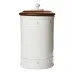 Berry & Thread Whitewash 10" Canister with Wooden Lid