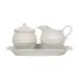 Berry & Thread Sugar and Creamer Set of 3 pc Whitewash