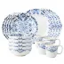 Iberian Journey Indigo 16-pc Set (KI01/046,KI02/046,KI07/046,KI46/046) 12"L, 18"W, 18"H