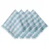 Gingham Ruffle Ocean Napkin Set of 4
