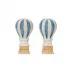 L'Amour Toujours Hot Air Balloon Chambray Salt and Pepper Shakers Set of 2