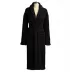 Chenilla Shawl Collar Robe Solid Black L