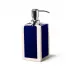 Ink Blue & Bone Soap Dispenser 2.8" x 2.8" x 7.5"