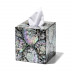 Mother of Pearl Black Tissue Box 5.9" x 5.9" x 6.0"