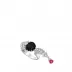 Adrienne Between-Finger Ring, White Gold, Rubellite, Onyx, Diamonds 50 (US 5) (Special Order)