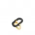 Empreinte Animale Ring, Black Crystal, Yellow Gold Plated 51 (US 5.5) (Special Order)