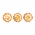 Sicily Orange Melamine Mini Handled Bowls (Set Of 3) 4.75"