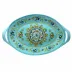 Madrid Turquoise Melamine Large18" Handled Oval Platter