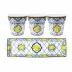 Palermo Melamine Set of 3 Small Herb Pots with Matching Rectangle Tray