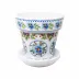 Madrid White Melamine 6.5" Tall x 7.25" Diam Large Flower Pot with Drainage Hole and 6.5" Saucer