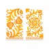 Sicily Orange Guest Towel/Buffet Napkin 4.25" X 7.75" (Pack Of 15)