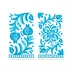 Sicily Teal Guest Towel/Buffet Napkin 4.25" X 7.75" (Pack Of 15)