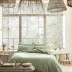 Nuances Green 2 Pillowcases King 22" X 42", Pair