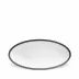 Soie Tressee Black Oval Platter Small 14 x 7"