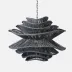 Alondra Dark Charcoal Rattan Chandelier 40"D x 32"H