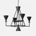 Bristol Black Bronze Smooth Iron Chandelier 38"D x 29"H