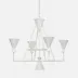 Bristol White Textured Iron Chandelier 38"D x 29"H