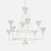 Bristol White Textured Iron Chandelier 50"D x 42"H