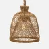 Dayton Natural Faux Straw Rattan Pendant Lamp 14"D x 15"H