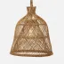 Dayton Natural Faux Straw Rattan Pendant Lamp 18"D x 18"H