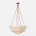 Mazen White/Antiqued Gold Cotton Cord/Metal Chandelier 28"D x 12"H