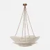 Mazen White/Antiqued Gold Cotton Cord/Metal Chandelier 38"D x 12"H