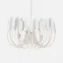 Milano Brushed White Wood/Metal Chandelier 20"D x 12"H