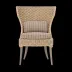 Arla Indoor/Outdoor Dining Chair Natural 30"W x 27"D x 40"H Twisted Faux Rope Clyde Beige Plaid High-Performance Fabric