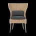 Arla Indoor/Outdoor Dining Chair Natural 30"W x 27"D x 40"H Twisted Faux Rope Pagua Graphite High-Performance Fabric