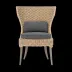 Arla Indoor/Outdoor Dining Chair Natural 30"W x 27"D x 40"H Twisted Faux Rope Weser Ash High-Performance Fabric