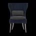 Arla Indoor/Outdoor Dining Chair Navy 30"W x 27"D x 40"H Twisted Faux Rope Pagua Black Pearl High-Performance Fabric
