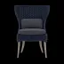 Arla Indoor/Outdoor Dining Chair Navy 30"W x 27"D x 40"H Twisted Faux Rope Pagua Navy High-Performance Fabric