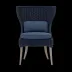 Arla Indoor/Outdoor Dining Chair Navy 30"W x 27"D x 40"H Twisted Faux Rope Weser Deep Blue High-Performance Fabric